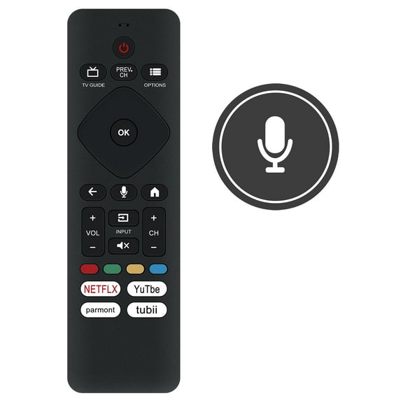 URMT26CND001 Replacement Voice Remote Control fit for Philips Android TV 50PFL5704/F 55PUL7472/F7 50PFL5766/F6 73PFL5604/F7 50PFL5766/F7 55PFL5604/F7 55PFL5704/F7 65PFL5766/F7