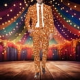 thumbnail image 5 of FYEGRE Men's Carnival Suits Mens Carnival 3D Digital Printed Light Business Suit Set Contemporary Jacket and Trousers Ensemble for Modern Orange XXL, 5 of 5