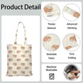 thumbnail image 5 of Cute Hedgehog Canvas Tote Bag – Watercolor Forest Animal & Floral Design, Minimalist Kawaii Reusable Shopping Bag for Women, Artistic Woodland Eco Bag with Mushrooms and Leaves, 5 of 6