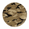 Camouflage Line Art Grain Illustration Pattern Plate Decorative Porcelain Salver Tableware Dinner Dish