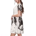 thumbnail image 2 of Disketp Cowboy Ride A Horse para Vestido de Manga Corta para Mujeres, Vestidos de Verano para Mujeres, Casual y Holgado para la Playa, 2 of 6
