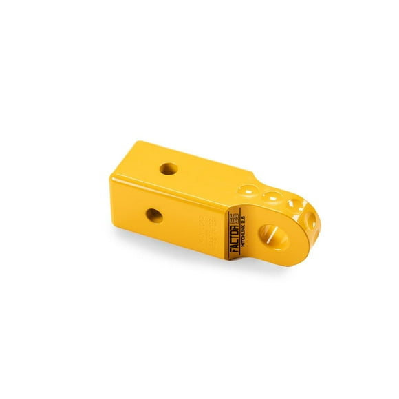 Factor 55 D-Ring Mount 00022-03 HitchLink 2.5; 2-1/2 Inch Receiver Hitch Mount; Rated at 18000 Pounds; Fits 3/4 Inch and 7/8 Inch Screw Pin Shackles/D-Rings; Powder Coated; Yellow; Aluminum
