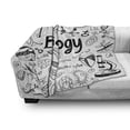 thumbnail image 3 of Biology Soft Flannel Fleece Blanket, Doodle Hand-writing Elements School Education Molecules Bacteria Chemistry Lab, Cozy Plush for Indoor and Outdoor Use, 50" x 70", Black and White, by Ambesonne, 3 of 6