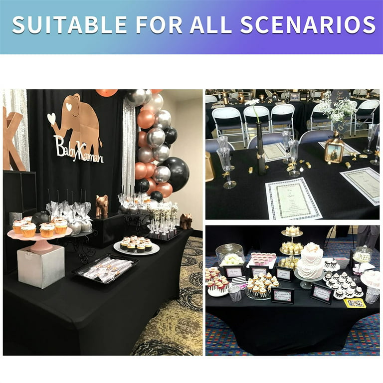 Complete Table Setup - Decor by SBD Events, Black Spandex, …