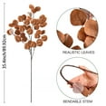 thumbnail image 2 of 6PCS Artificial Fall Eucalyptus Stems 33.8 Inch - Realistic Brown & Orange Faux Eucalyptus Branches for Vase Fillers, Wedding Centerpieces and Thanksgiving Home Decor, 2 of 2