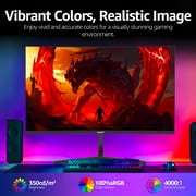 Gawfolk 27 Curved Gaming Monitor 200Hz 1080P Full HD, 1800R AMD FreeSync, Frameless Design, Built-in Speakers, Eye Care, Wall Mountable, DP/HDMI (Black)