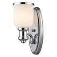 thumbnail image 2 of Brooksdale 1-Light Wall Lamp in Satin Nickel with White Glass - Includes LED Bulb, 2 of 2