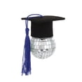 thumbnail image 2 of TUWABEII Adornos de graduación Bola de espejos con mini sombrero de graduación Pequeña bola de discoteca Espejo reflectante brillante Suministros para fiesta de graduación del 4 de julio, 2 of 5