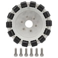 thumbnail image 1 of 152 mm de aleación de caucho y aluminio de ruedas completas 360 grados robot móvil de rotación de ruedas dobles actualizado en negro y plata, 1 of 10
