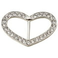 thumbnail image 2 of Hebilla de cinta deslizante, hebillas deslizantes para marcos de sillas, diamantes de imitación planos, manualidades DIY Corazón Argenta, 2 of 9