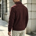 thumbnail image 5 of Men's Relaxed Fit Zip Up Jacket Lapel Collar Smooth Textured Coat with Pockets Fully Lined Casual Spring Fall Outfits Outerwear, 5 of 7
