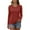 Wine, variant on Women's V-Neck Long Sleeve T-shirts Casual Color Block/Solid Tunic Tops Basic Tees
