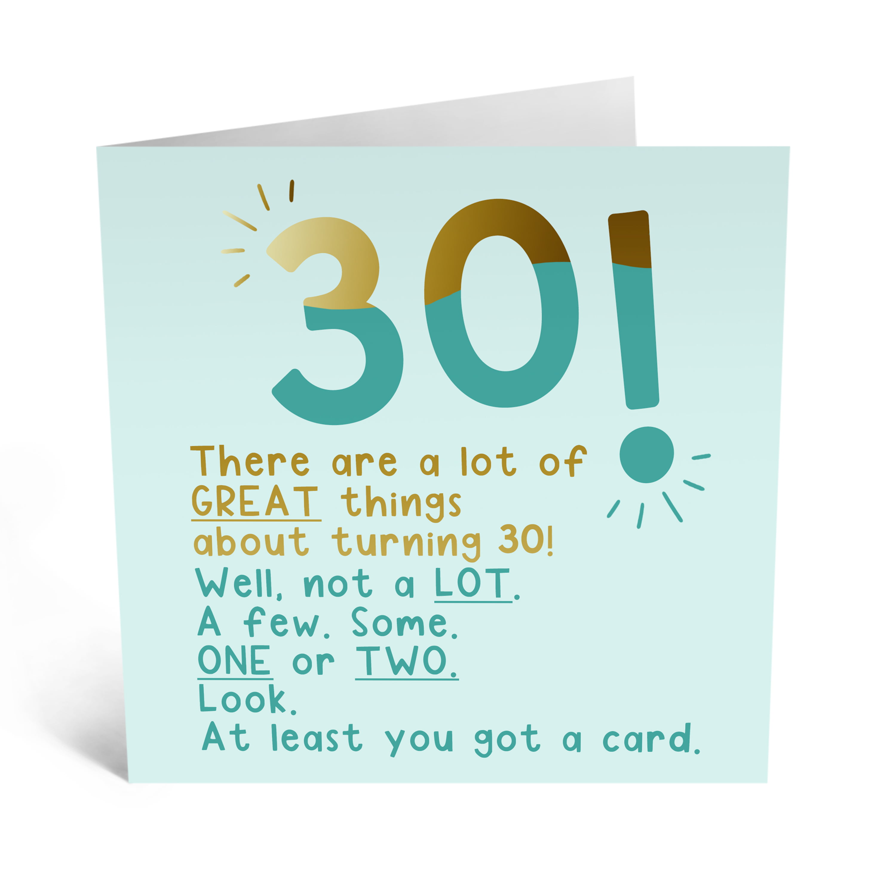 Central 23 - Funny Birthday Card for Her - 'Turning 30' - Cheeky Birthday  Card for Him - 30th Birthday Card - Sister Birthday Card - Brother Birthday  Card - Comes with Fun Stickers 