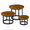 3 Tier - Rectangle, variant on 3 Tier - Rectangle Cake Stand Rustic Industrial Wood Dessert Display Set