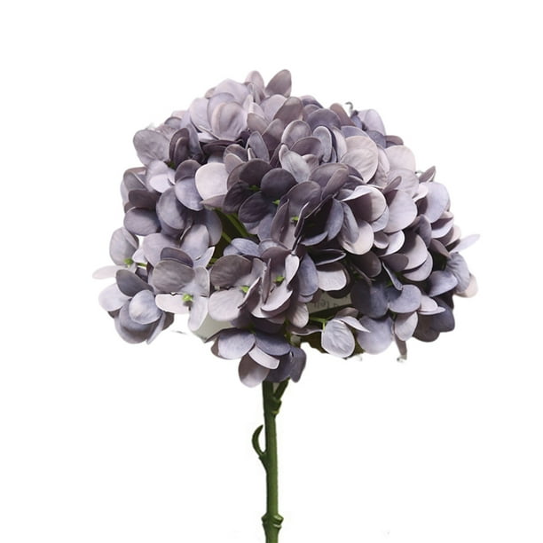 Matsuzay Rama de hortensia artificial, decoración de DIY falsa de seda, arco, flores decorativas, ramo, fiesta, decoración de boda Decoración del hogar Azul oscuro Matsuzay HA083985-05