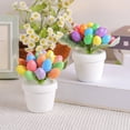 thumbnail image 2 of Pot de Fleurs Œuf de Pâques 12cm Œuf Tacheté Décoration de Pâques pour Cour Extérieure, 2 of 3