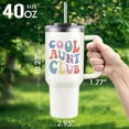 thumbnail image 5 of Auntie Gift Ideas, Aunt Gifts from Niece, Nephew - Cool Aunt Gift for Aunt to Be, Auntie, New Aunt, Promoted to Aunt Gifts - Birthday, Mothers Day, Christmas Gift for Aunt - 40oz Tumbler W Lid Straw, 5 of 7