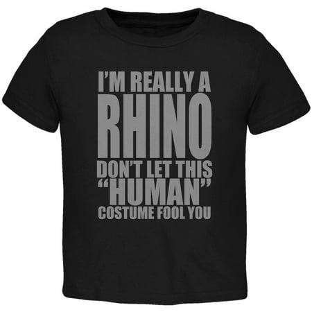 

Halloween Human Rhino Costume Toddler T Shirt Black 2T