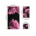 thumbnail image 4 of Pink Rose Towel Set of 3, Soft Microfiber Bath Towels, Hand Towel, Washcloths, Vintage Abstract Garden Flower Floral Black Quick-Dry Absorbent Towels for Bathroom Kitchen Hotel Beach Gym Spa, 4 of 7
