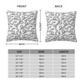 thumbnail image 2 of Pofeuu Hand Drawn Snake Print Double-sided plush pillowcase Square Throw Pillow Covers Pillows Cover for Living Room Bedroom Sofa Couch Cushion Cover（No pillow core）-24"x24", 2 of 7