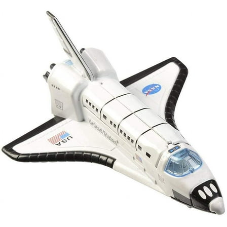6" USA Space Shuttle Diecast Model Toy Pull Action Lights Sounds NASA 1:400