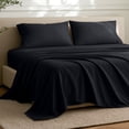 thumbnail image 3 of Bare Home Ultra-Soft Flat Sheets - Premium 1800 Collection - Brushed - Queen, Black, 3 of 8