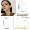 thumbnail image 2 of 40Pcs 2 Style Hoop Earring Findings 18K Gold Plated Round Scallop Beading Hoops Earring Making Kit for Jewelry Making DIY Crafts Golden, 2 of 7