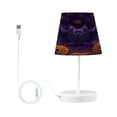 thumbnail image 2 of WOBOGO Halloween Bat Table Lamps Bedroom 3-Speed Dimmable Farm Style with Fabric Shade for Reading and Home Office, 2 of 8