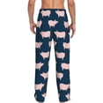 thumbnail image 3 of Daiia Pig 1 Men's Sleep Pant with Pockets and Drawstring,Pajama Pants-XX-Large, 3 of 9