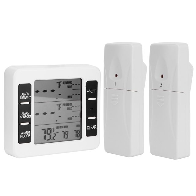 Refrigerator thermometer, digital freezer thermometer with wireless ...