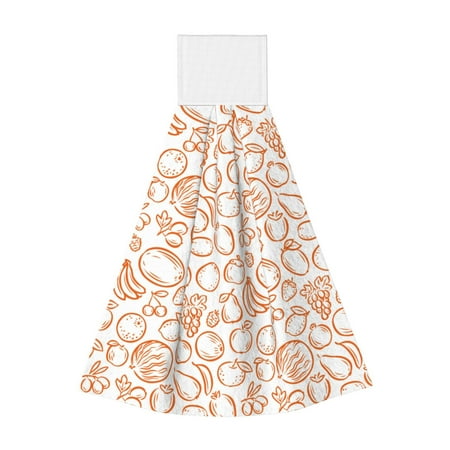 

Ocsxa Simple Fruit for Hand Towels Hand Wipes with Velcro Soft and Fast Absorbent Hanging Towels Reusable Cleaning Cloth for Kitchen/Bathroom/Laundryroom 14x18In