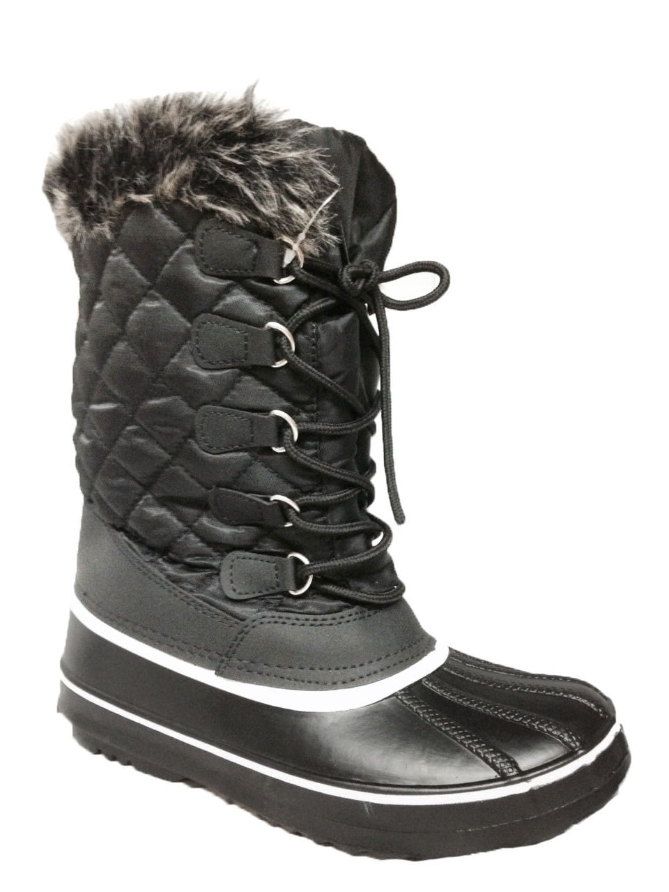 Anna Almeida Womens Casual Mid-Calf Sweater Top Winter Boot Black