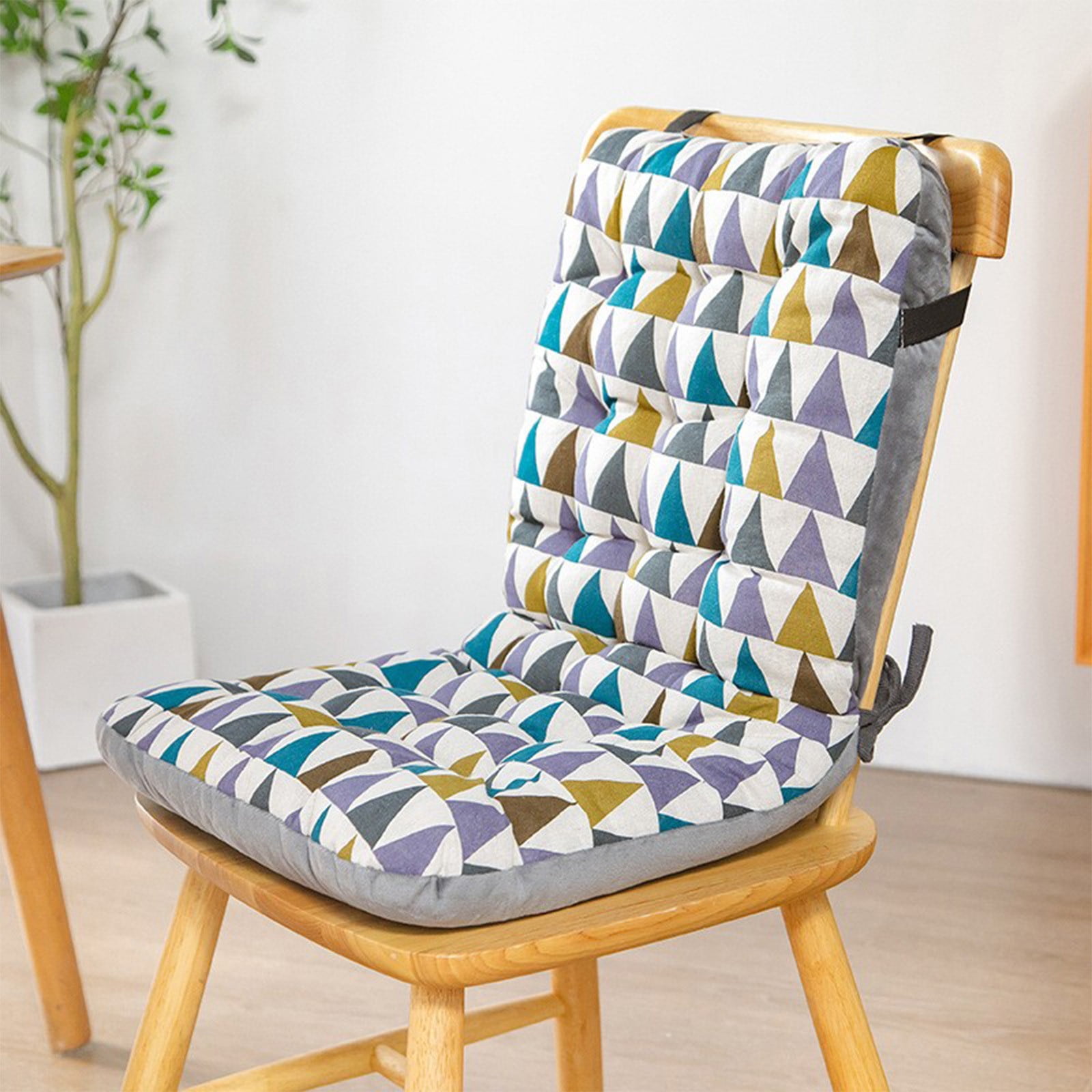 Yhmxh Rocking Chair Cushions Rocking Chair Pads for Wooden Rocking Chair Cushion, Patio Chair Cushion High Back Rocking Chair Cushion 13x18x16.5 inch, Outdoor Seat Back Chair Cushions (Multicolor)