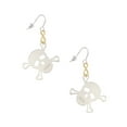 thumbnail image 2 of Delight Jewelry Acrylic Large Clear Skull Gold Tone Infinity French Earrings, 2 of 4