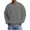 Gray, variant on cocolona Mens Solid Color Pullover Tops Crew Neck Long Sleeve Shirts Fall Fashion Casual Loose Textured Sweatshirt