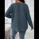thumbnail image 5 of Suéter Informal de Punto con Cuello en V y Larga para Mujer, Talla Grande Azul Gris XXXL, 5 of 8