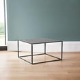 thumbnail image 5 of Square Coffee Table for Living Room - Modern Black Faux Marble Design, 5 of 8