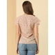 thumbnail image 5 of INSPIRE CHIC Blusa Informal Con Cuello En V Y Manga De Casquillo Superior Con Estampado Floral Para Mujer Rosa XL, 5 of 6