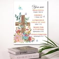 thumbnail image 3 of Inspirational Bible Verses Wall Decor,You Are Beautiful Flower Cross Canvas Poster Print Wall Art,Christian Positive Affirmation Wall Art Decor,Scripture Home Office Bedroom Decoration, 3 of 6
