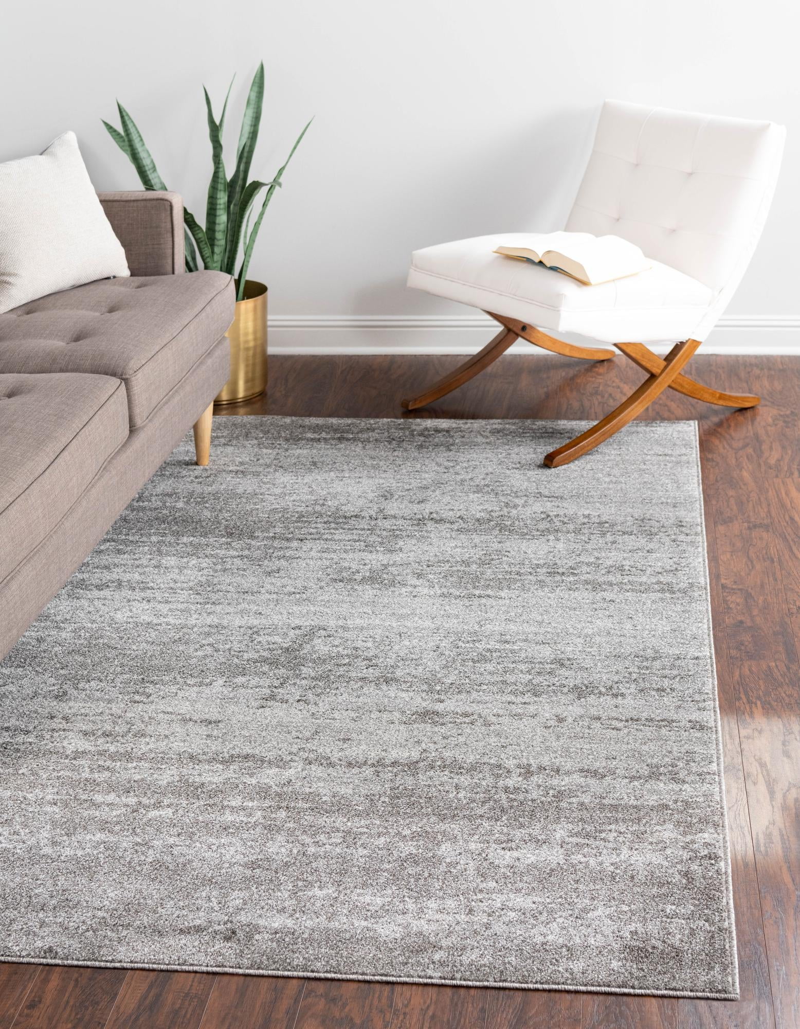Angelica Collection Rug 8' x 11' Gray Medium Rug Perfect For Living Rooms, Large