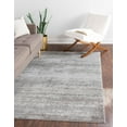 thumbnail image 3 of Unique Loom Del Mar Collection Area Rug - Lucille (6' 1" x 9' Rectangle Gray/Ivory), 3 of 9