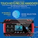 thumbnail image 2 of 12V/24V 8A Intelligent Battery Charger, Battery Charger Maintainer and Automatic Repair Portable Function with LCD Display, for Car Motorcycle Truck, 2 of 5
