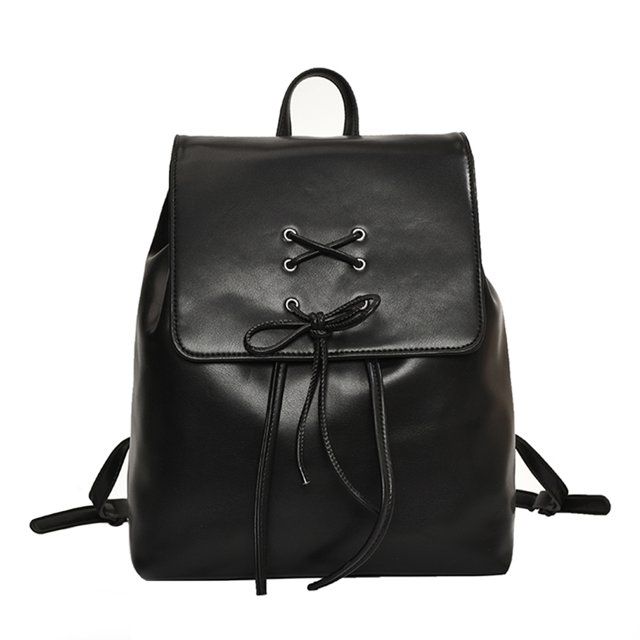 Bolso Escolar Mochila Niñas Bowknot Color Sólido Estética Monedero