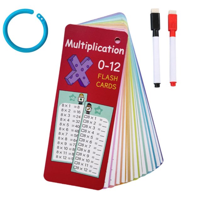 LEEYNEER 17 Pcs Cartes Éclair de Multiplication 3e Année Cartes Éclair de Jeu de Multiplication 2024 Plus Récentes Cartes de Fait de Multiplication Table des Heures Cartes Éclair de Multiplication 4e 5e 6e Année 10 ml