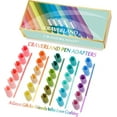 thumbnail image 2 of CRAVERLAND Pens Adapters for Cricut - Rainbow Pen Holders for Cricut Explore Air 3 Air 2 Air Maker 3 Maker 2 Maker to Compatible with At Least 40 Pens(15 x 2 Pack), 2 of 5