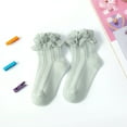 thumbnail image 5 of Jkerther Baby Kids Girl Lace Socks Toddler Girl Lace Flounce Princess Socks Cable Knitted Cotton Stocking, 5 of 6