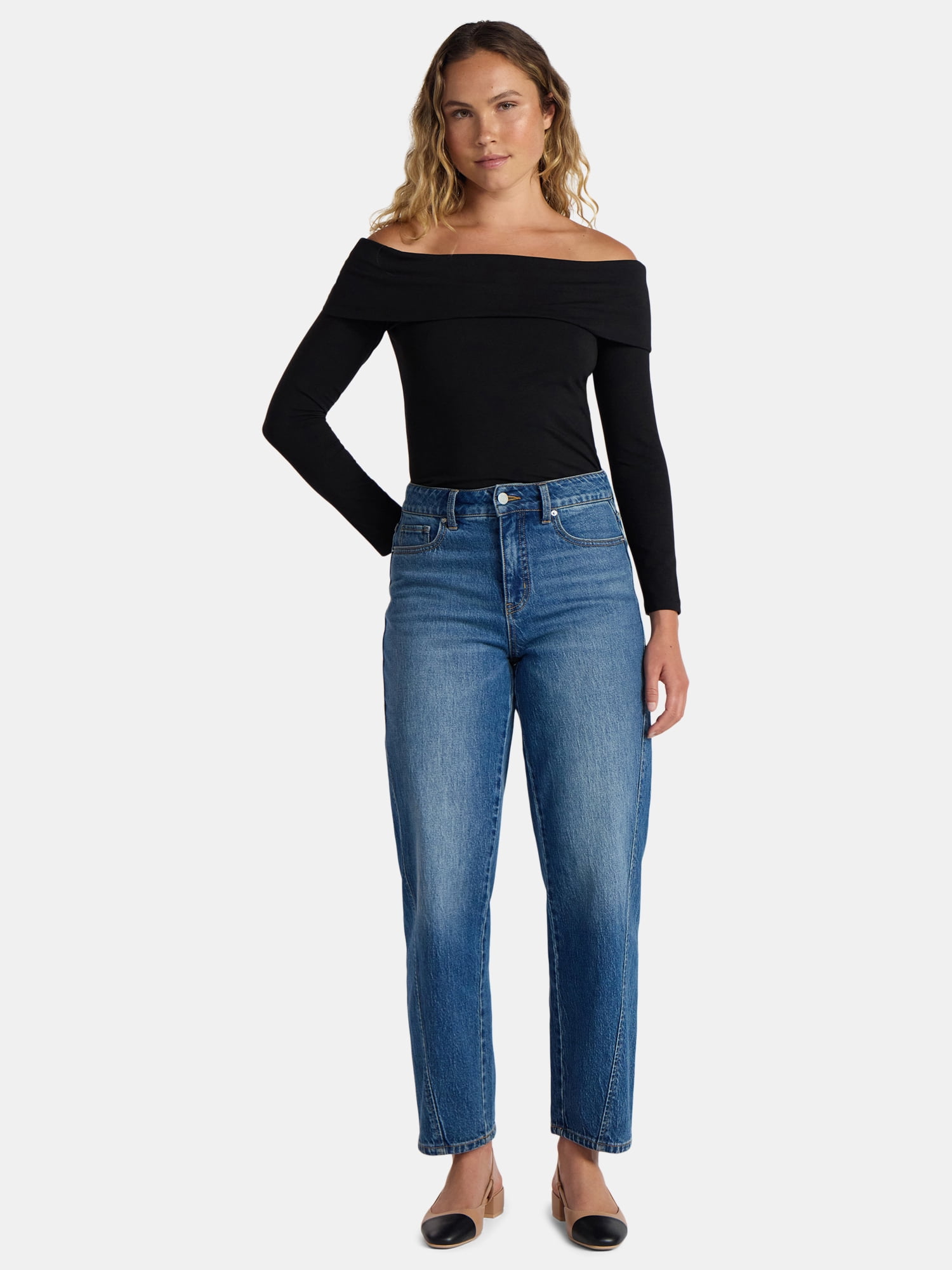 Time and Tru Off the Shoulder Top, Sizes XS-XXXL