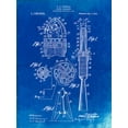 thumbnail image 2 of Borders, Cole 25x32 White Modern Wood Framed Museum Art Print Titled - PP230-Faded Blueprint Robert Goddard Rocket Patent Poster, 2 of 4