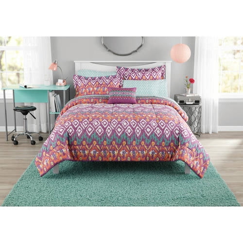 Mainstays Pink Tribal Bed in a Bag Bedding