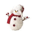 thumbnail image 2 of Christmas Table Decoration Snowman Figurine Ornament Soft Plush Material for Living Room Office Party, 2 of 9